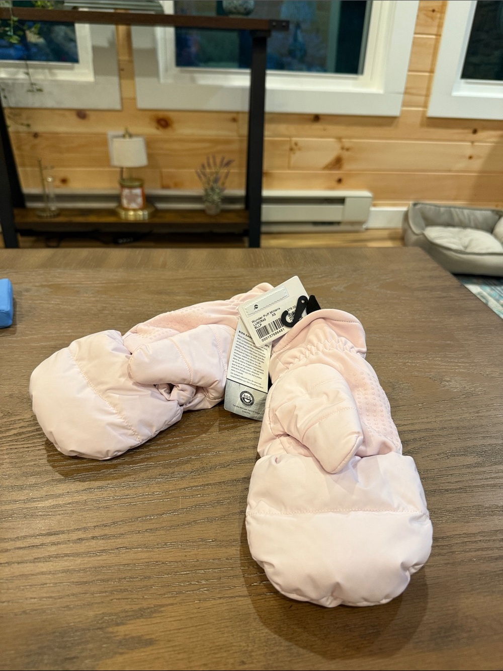 lululemon athletica Kids Light Pink Puffer Mittens
